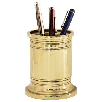 Jefferson Brass Pencil Cup, Polished