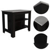 Home Square 2-Piece Set with Wood Kitchen Island & Multi Storage Cabinet