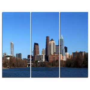 Saskatoon Skyline Landscape Canvas Photo Print Contemporary Prints And Posters By Design Art Usa