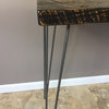 Barn Wood Console Table Hairpin Leg, Reclaimed Wood, 12x36x30, Antique Oak