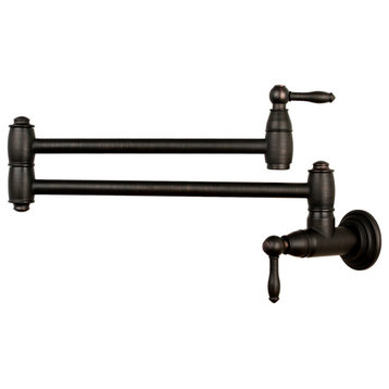 Copper Pot Filler Kitchen Faucet Wall-Mounted, Oil Rubbed Bronze