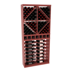 Wine Racks America - CellarVue  Horizontal Wine Rack Combo, Pine , Cherry Stai - Wine Racks