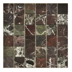 2x2 Rosso Levanto Marble Mosaic Polished - Home Accessories & Decor