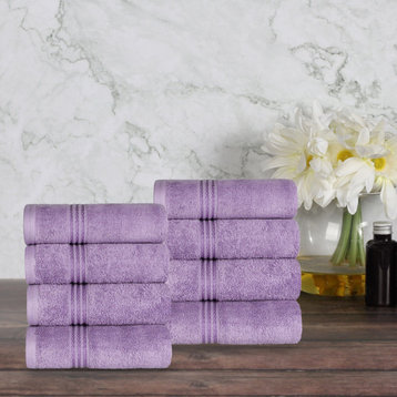 8 Piece Egyptian Cotton Washable Hand Towel, Royal Purple