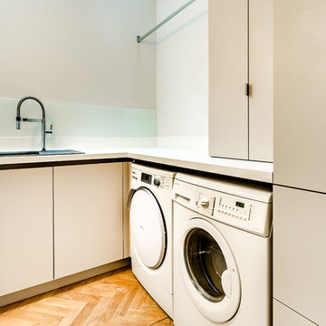 Modern High Gloss Lacquer Kitchen&utility room