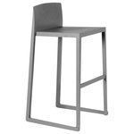 OSIDEA USA Inc. - Hanna Bar Stool, 29" Seat Height, Grey - Make the most of your kitchen counter with help from the Hanna Bar Stool. With this slim design at the ready, your counter becomes a hub for casual meals and enjoying the day's first cup of coffee. Its clean lines speak to a minimalist look that complements a variety of decorative styles, while its stackable function makes stowing this design a simple task. Pull up a seat in the Hanna Bar Stool and elevate the style and function of your space at the same time.