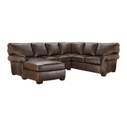Brentwood 3 Piece Leather Sectional - Sectional Sofas