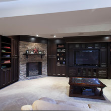 downstairs