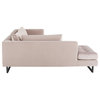 Janis Blush Fabric Sectional Sofa, HGSC592