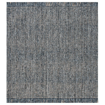 Safavieh Vintage Leather Collection NF826H Rug, Charcoal/Natural, 6' X 6' Square