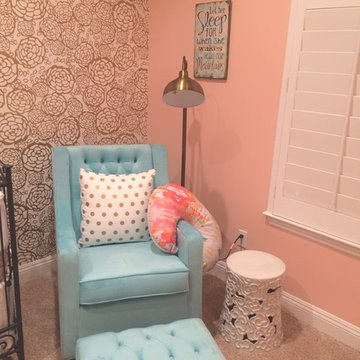 Coral Blooms - A Coral, Aqua and Gold Nursery