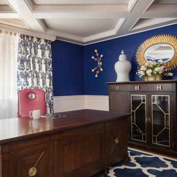 Bold Blue Home Office