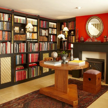 Ebony and Brass inlaid Library