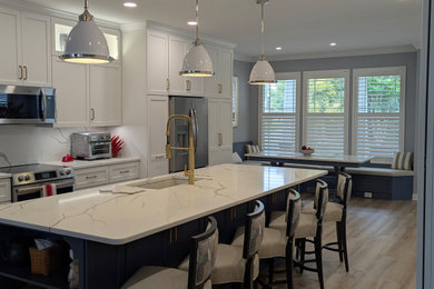 Huge transitional eat-in kitchen photo in Other