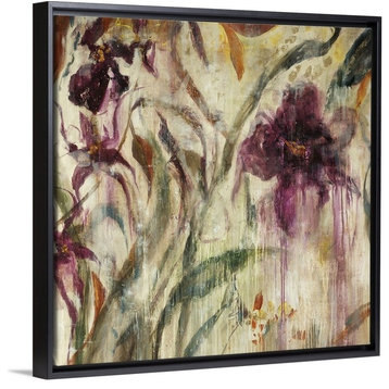 "Rainforest Orchids" Floating Frame Canvas Art, 18"x18"x1.75"