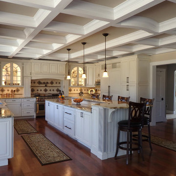 Easton - Family Kitchen with Coffered Ceiling