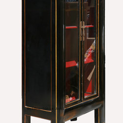 Black&Red Piano Paint Bookcase Display Cabinet - China Cabinets And Hutches