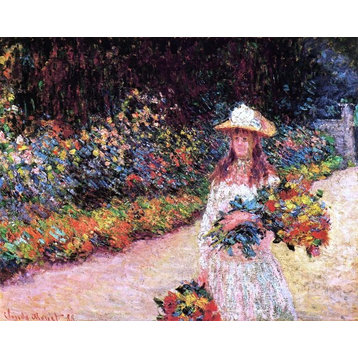Claude Oscar Monet A Young Girl in the Garden at Giverny Wall Decal
