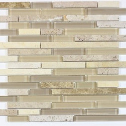 Bestview Glass Mosaic Random Strip Sandy Dune 200890 - Bath Products