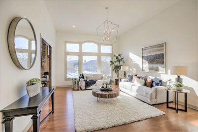 Inspiration for a timeless living room remodel in Omaha