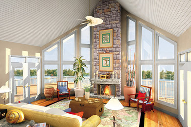 Example of a classic living room design in Vancouver