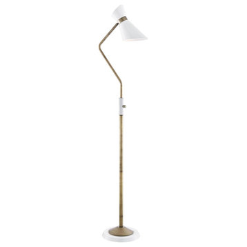 Jared 1 Light Floor Lamp, Brass