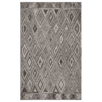 Safavieh Abstract Collection, ABT618 Rug, Grey/Black, 5'x8'