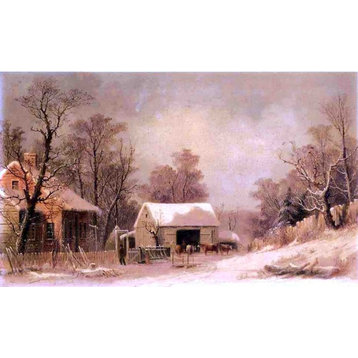 George Henry Durrie Winter in the Country Wall Decal
