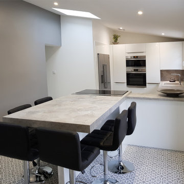 Rénovation cuisine blanche à Chartres