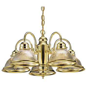 Design House 500546 Millbridge 5 Light 23"W Chandelier - Polished Brass