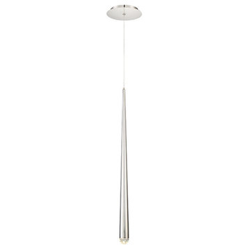 Modern Forms Cascade 28" LED Single Light Pendant in Polished Nickel
