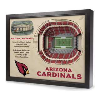 Arizona Cardinals 25 Layer Stadium View 3D Wall Art