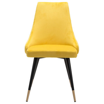 Raiden Dining Chair Gray Set of 2, Yellow