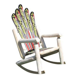 Snow Ski Log Rocker Black Fisher - Rocking Chairs - by Skichair1 | Houzz