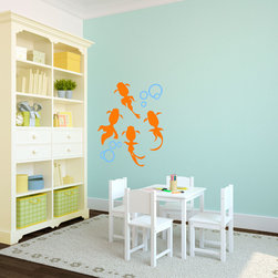 Under The Sea We Go Goldfish - Wall Decals