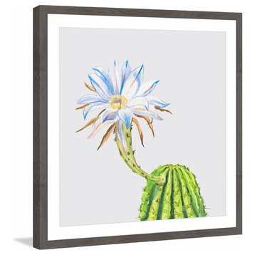 "Easter Lily Cactus III" Framed Painting Print, 12"x12"