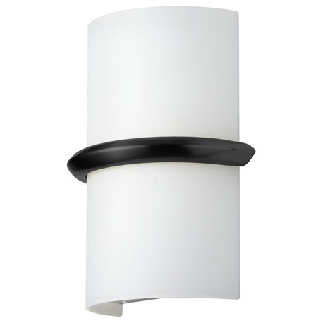 Dainolite WLC-914LEDW Wallace 9" Tall LED Wall Sconce - White / Black