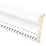 Inteplast Building Products - Polystyrene OG Chair Rail Moulding, Set of 5, 5/8"x2-5/8"x96 ", Crystal White - Inteplast Mouldings are the ideal way for you to add style and beauty to your home. Our mouldings are lightweight and come prefinished making them an easy weekend project. Inteplast Woodgrain Mouldings feature a rich wood grain texture with colors that give the natural appearance of expensive, hand-finished mouldings without the hassle of labor-intensive finishing processes making them the perfect accent for your room.