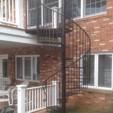 spiral staircase at smith mountain lake