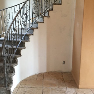 Grand Entryway Curved Staircase