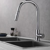 Olivi Brass Kitchen Faucet, Pull Out Sprayer, Chrome Finish