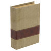 Tan Covered Book Boxes, Set of 3