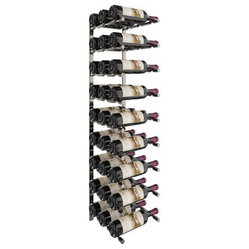 Vino Pins Flex 45 (wall mounted metal wine rack), Gunmetal, 27 Bottles