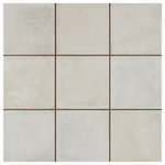 Merola Tile - Kings Etna White Ceramic Floor and Wall Tile - Modeling a stone look, our Kings Etna White Ceramic Floor and Wall Tile features a slightly textured, mixed finish, providing decorative appeal that adapts to a variety of stylistic contexts. Containing 11 different print variations that are randomly distributed throughout each case, this white square tile offers a one-of-a-kind look. With its semi-vitreous features, this tile is an ideal selection for indoor commercial and residential installations, including kitchens, bathrooms, backsplashes, showers, hallways, entryways and fireplace facades. This tile is a perfect choice on its own or paired with other products in the Kings Collection. Tile is the better choice for your space!