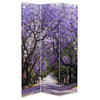 6' Tall Double Sided Lavender Road Canvas Room Divider