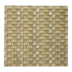 Light Brown 3D Sea Wave Glass Mosaic Tiles - Home Accessories & Decor