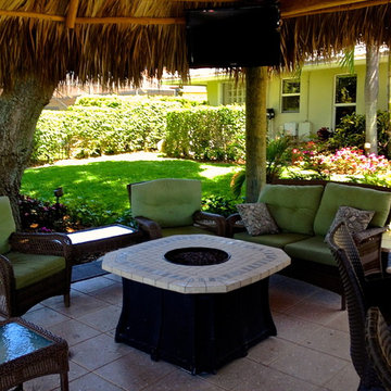 Tiki Hut, Outdoor Kitchen and Landscaping