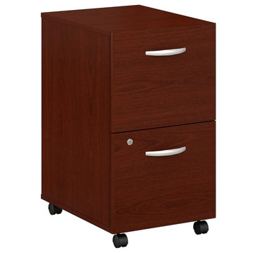 Filing Cabinet, Mobile Design With Caster Wheels, Mahogany