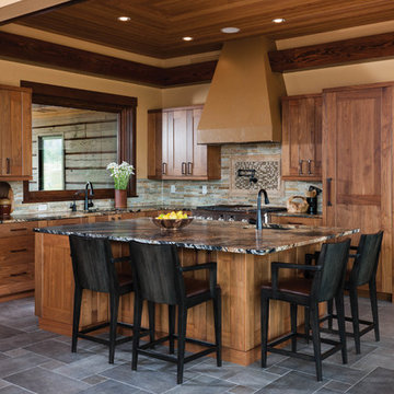 Mountain Modern Log Home: The Hahn's Peak Residence - Kitchen