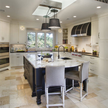 Kitchen with Skylights - Far Hills